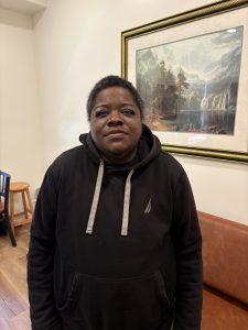 Kareem in his new apartment that Wayspring helped connect him to.